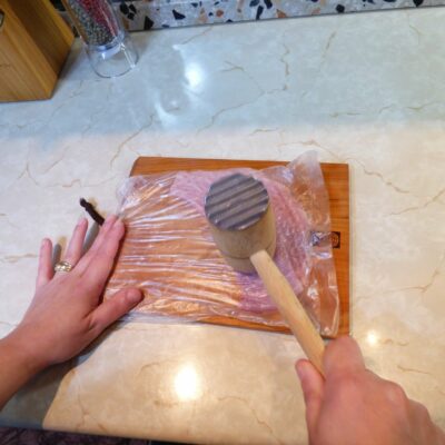 Šnicle u lovačkom sosu | Priprema mesa | Postupak 1 | Slika 1/2