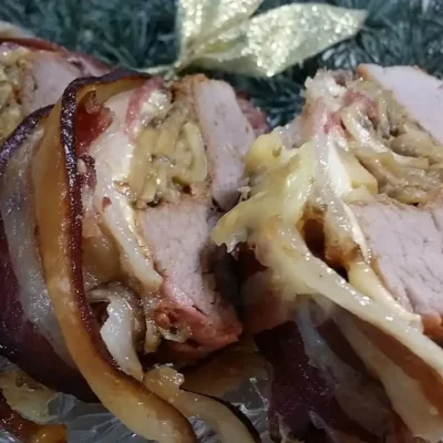 Punjeni svinjski filet za prazničnu trpezu | Serviranje fileta | Postupak 10 | Slika 1/2