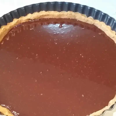 Čokoladni tart | Punjenje kore sa ganašeom | Postupak 6 | Slika 3/3