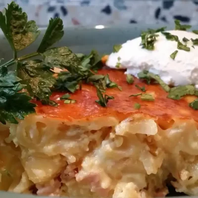 Zapečene makarone iz rerne na banatski način | Služenje  | Postupak 5 | Slika 2/3