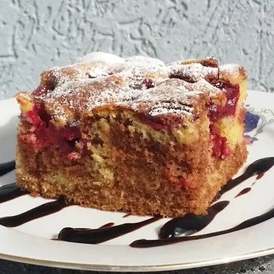 Slika vezana za Mramorni kolač sa višnjama