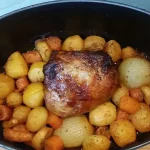 Pečeni svinjski but sa povrćem | Dodavanje povrća i dalje pečenje buta | Postupak 5 | Slika 4/4