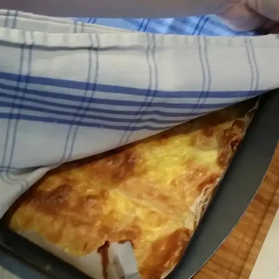 Rolovana seljačka pita sa piletinom | Pečenje rolata | Postupak 4 | Slika 3/3