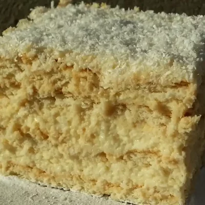 Kokosov oblak kolač | Serviranje kolača | Postupak 4 | Slika 1/3