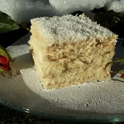 Kokosov oblak kolač | Serviranje kolača | Postupak 4 | Slika 2/3