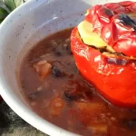 Posne punjene paprike sa pečurkama | Serviranje | Postupak 8 | Slika 3/4