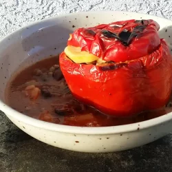 Posne punjene paprike sa pečurkama 3