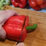 Posne punjene paprike sa pečurkama | Priprema paprika i krompira | Postupak 4 | Slika 2/8