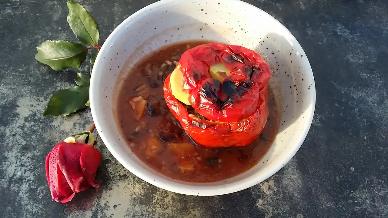 Posne punjene paprike sa pečurkama