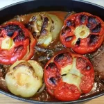 Posne punjene paprike sa pečurkama | Pečenje paprika | Postupak 7 | Slika 6/6