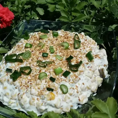 Kukuruz salata sa susamom | Serviranje | Postupak 4 | Slika 1/2