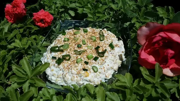 Kukuruz salata sa susamom | Istaknuta slika 1/4 | Salata, prilog, ili, kao, lagani, samostalni, obrok, odaberite, sami