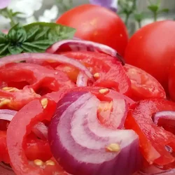 Salata od paradajza i crvenog luka