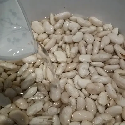 Gust pasulj sa dimljlenom kolenicom | Priprema pasulja | Postupak 1 | Slika 1/2