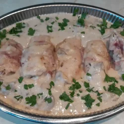 Pileće rolnice u sosu od pečuraka 1