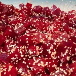 Salata od cvekle sa susamom 14 | Istaknuta slika 3/4 | Žurka, u, salati, cvekla, i, susam, se, kupaju, u, pavlaci