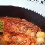 Svinjska rebra u BBQ sosu i povrćem iz rerne | Dodavanje povrća | Postupak 4 | Slika 6/8