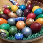 Farbana jaja 9 | Istaknuta slika 1/4 | Jaja, blistaju, u, bojama, duge, čarolija, Uskrsa, stiže, puna, strune