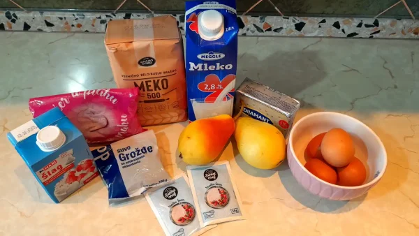 Far Breton mekan kolač sa kruškama nalik pudingu 38 | Istaknuta slika 4/4 | Miris, francuske, poslastice, u, domaćoj, kuhinji